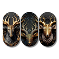 Premium Golden Antler Deer Wall Panel Set - 3 product