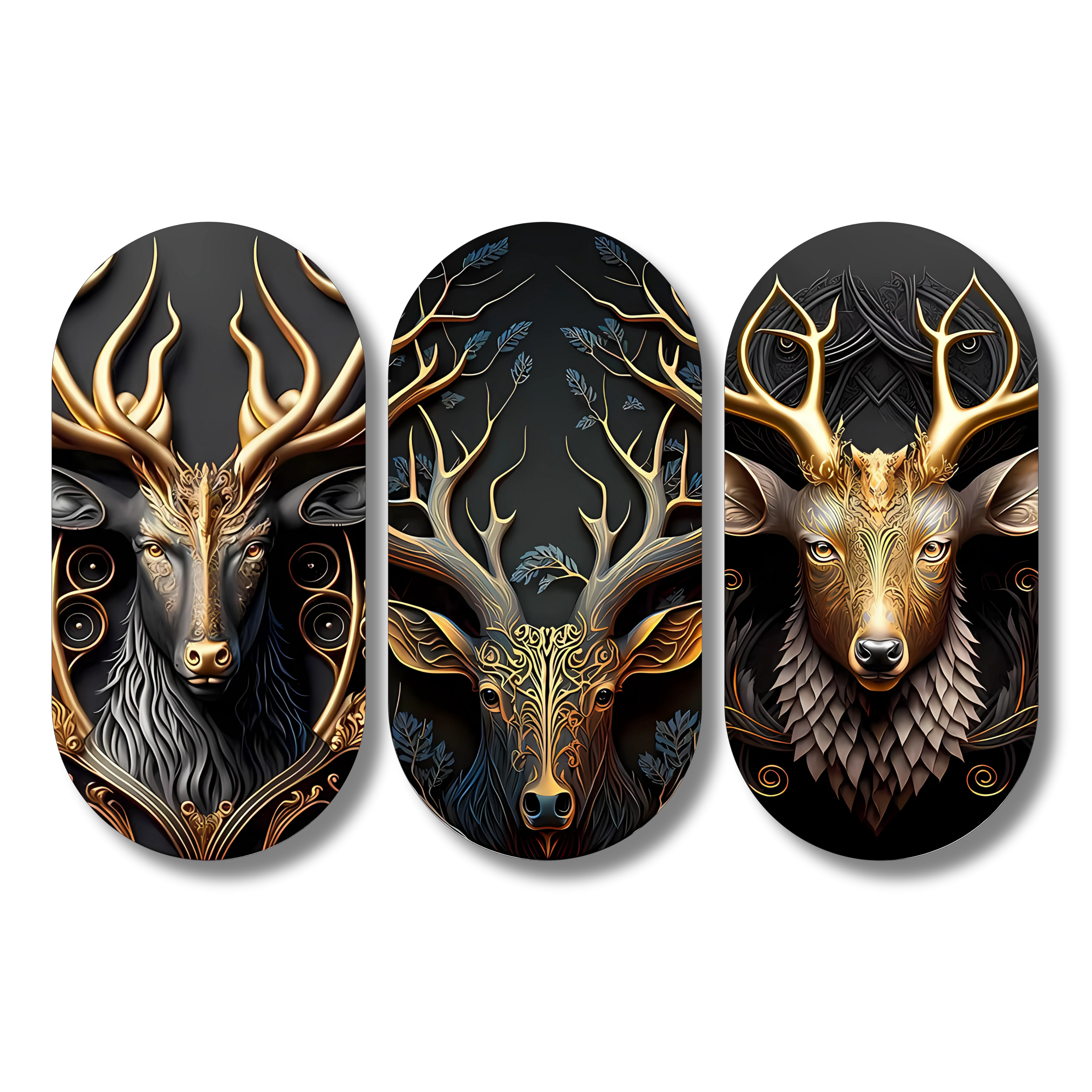 Premium Golden Antler Deer Wall Panel Set - 3 product