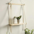 Macramé Hanging Wall Shelf – Boho Home Decore product
